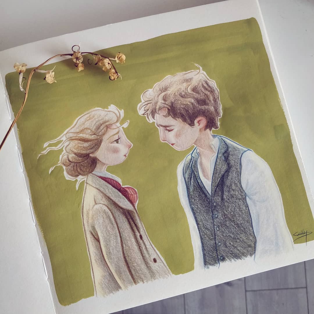 Little Women (crayons de couleurs et gouache)